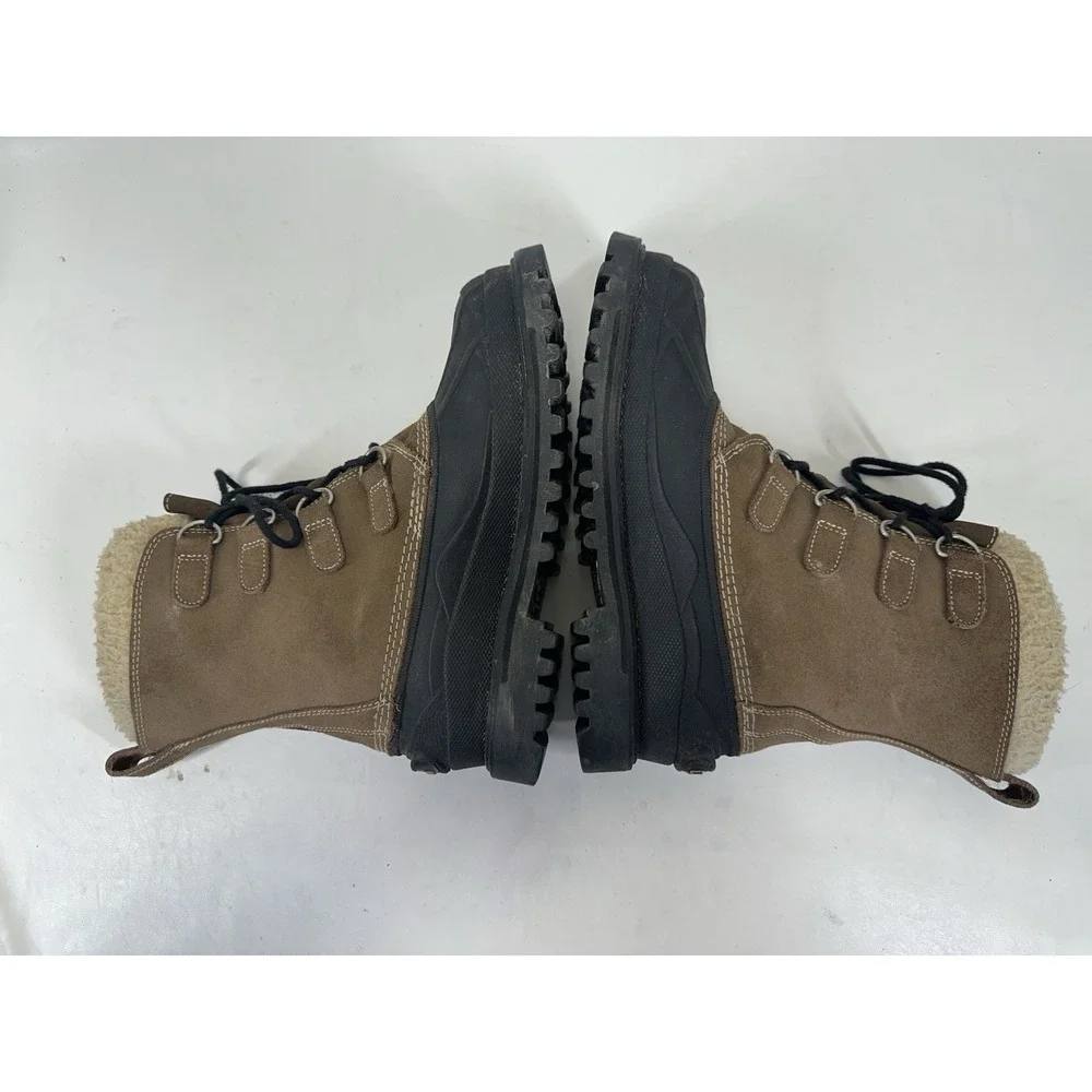 LL Bean Womens 9 M Waterproof Suede Snow Boots Primaloft Insulated Lined 05455